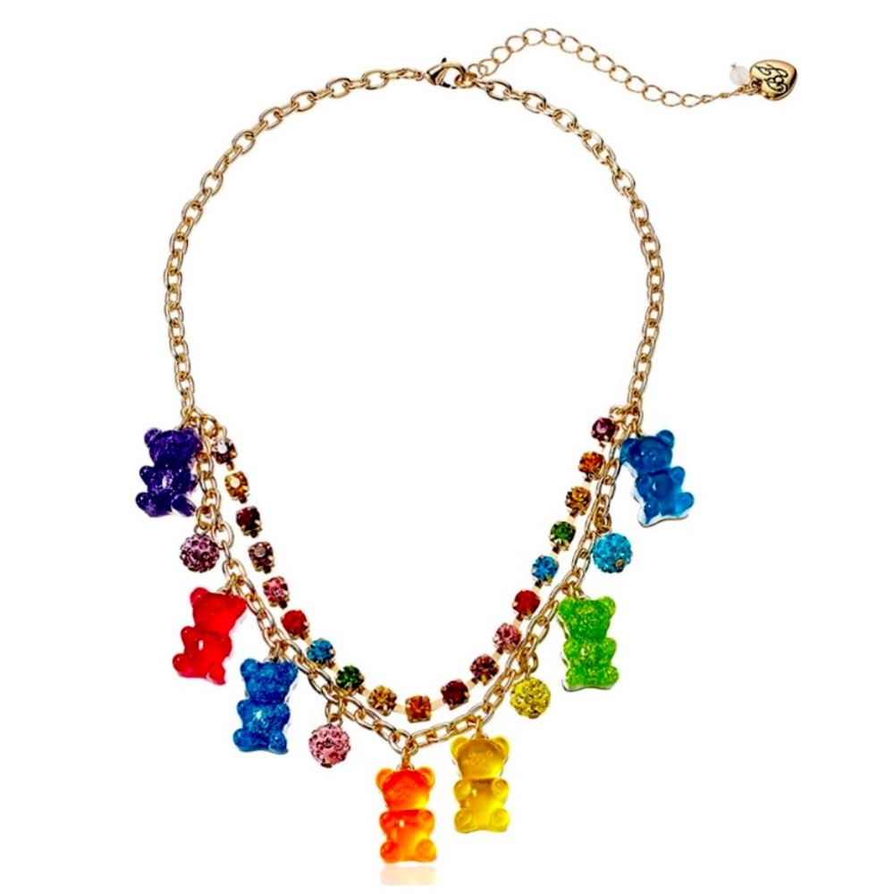 Betsey Johnson Gummy Bear Gem Necklace